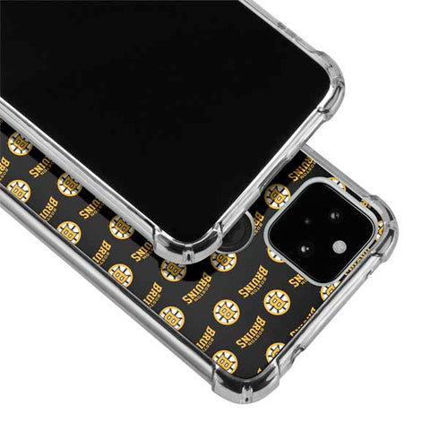 NHL Boston Bruins Pattern Google Pixel 5a 5G Clear Case
